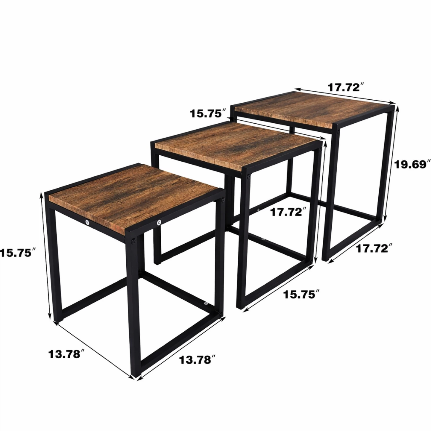 Set of 3 Nesting Side Tables - photo 2