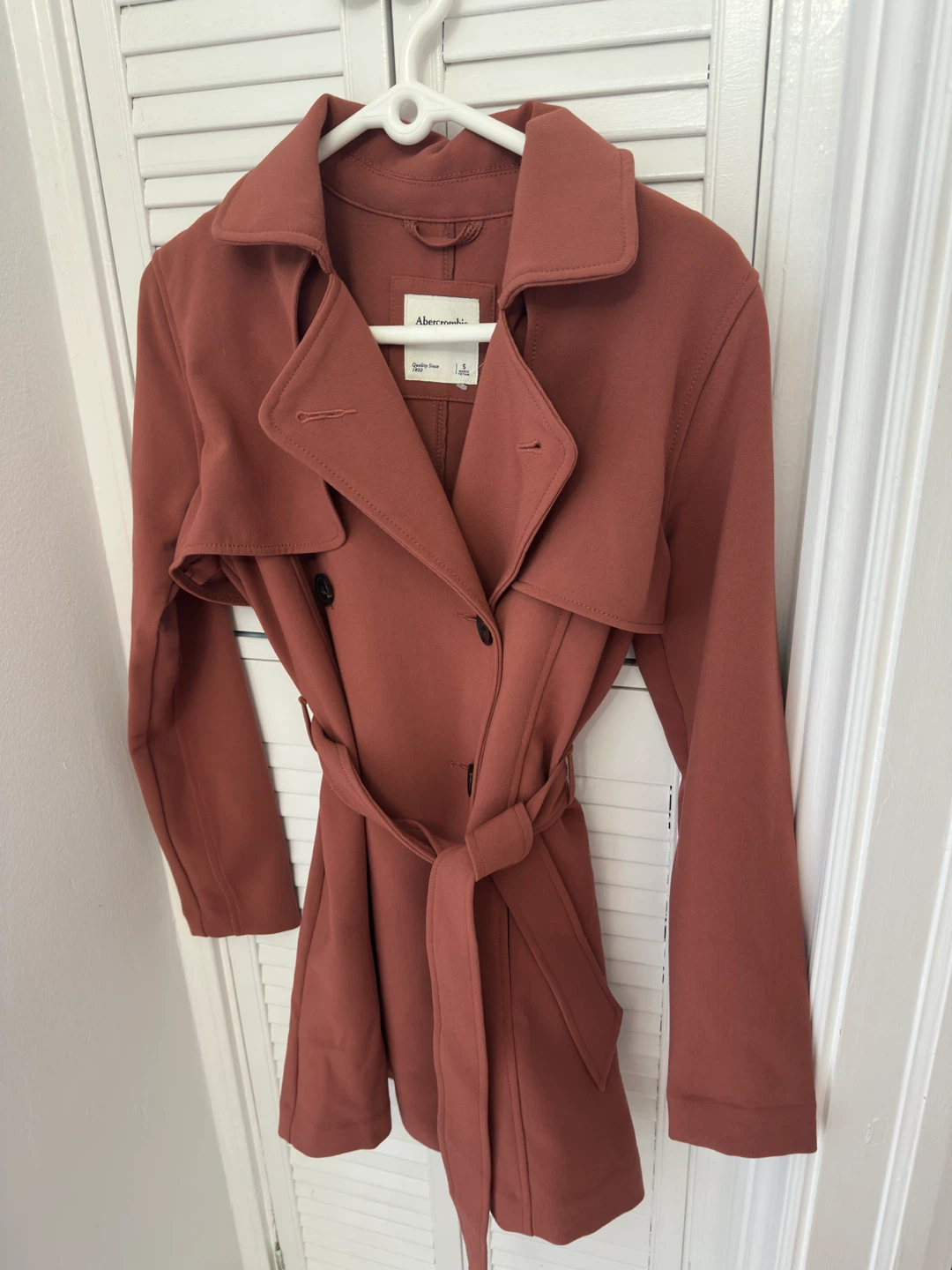 Abercrombie & Fitch Women's Trench Coat - Size S - Rosewood - photo 2