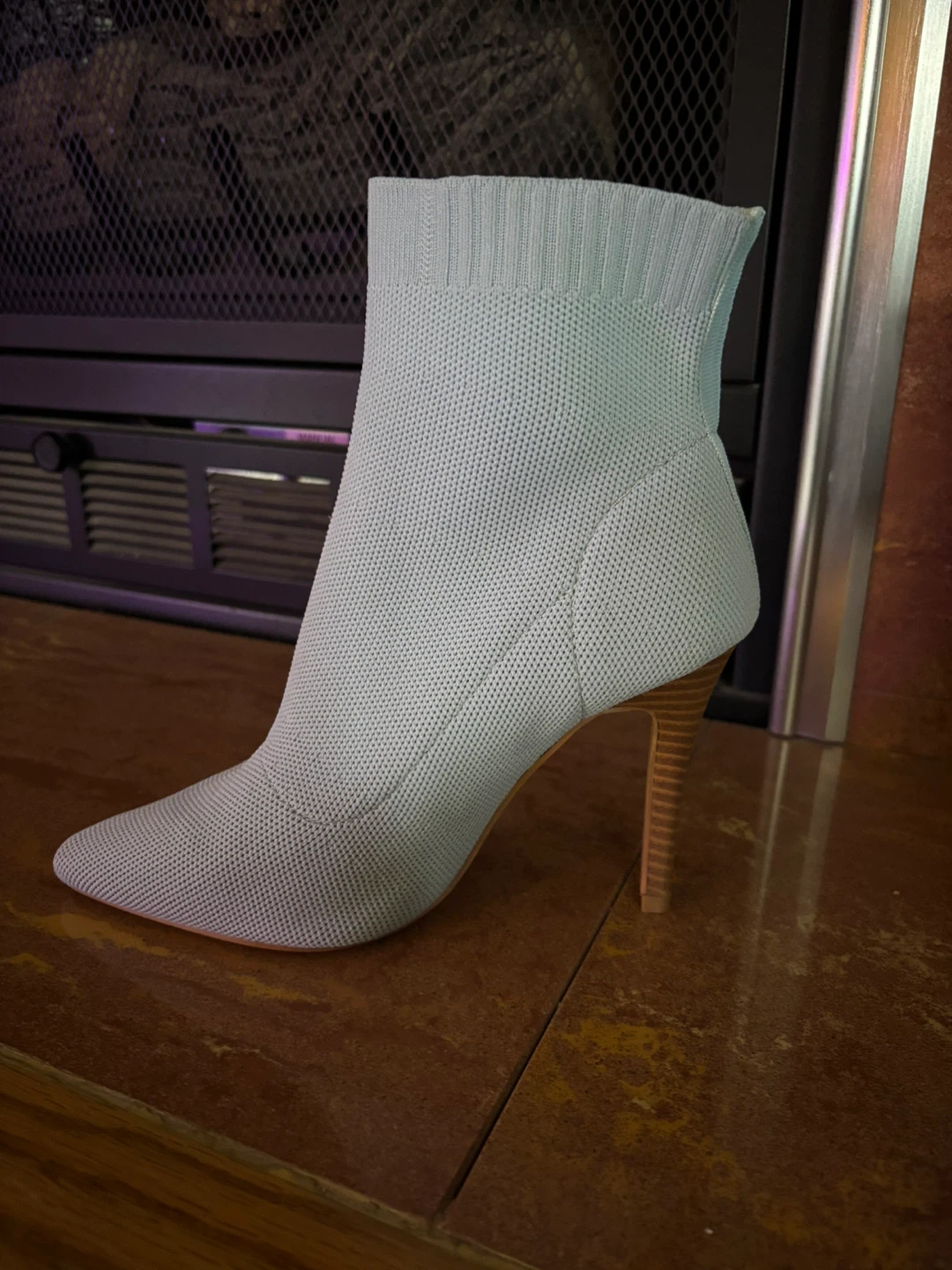 Light Blue Knit Sock Boots with Stiletto Heel - photo 3