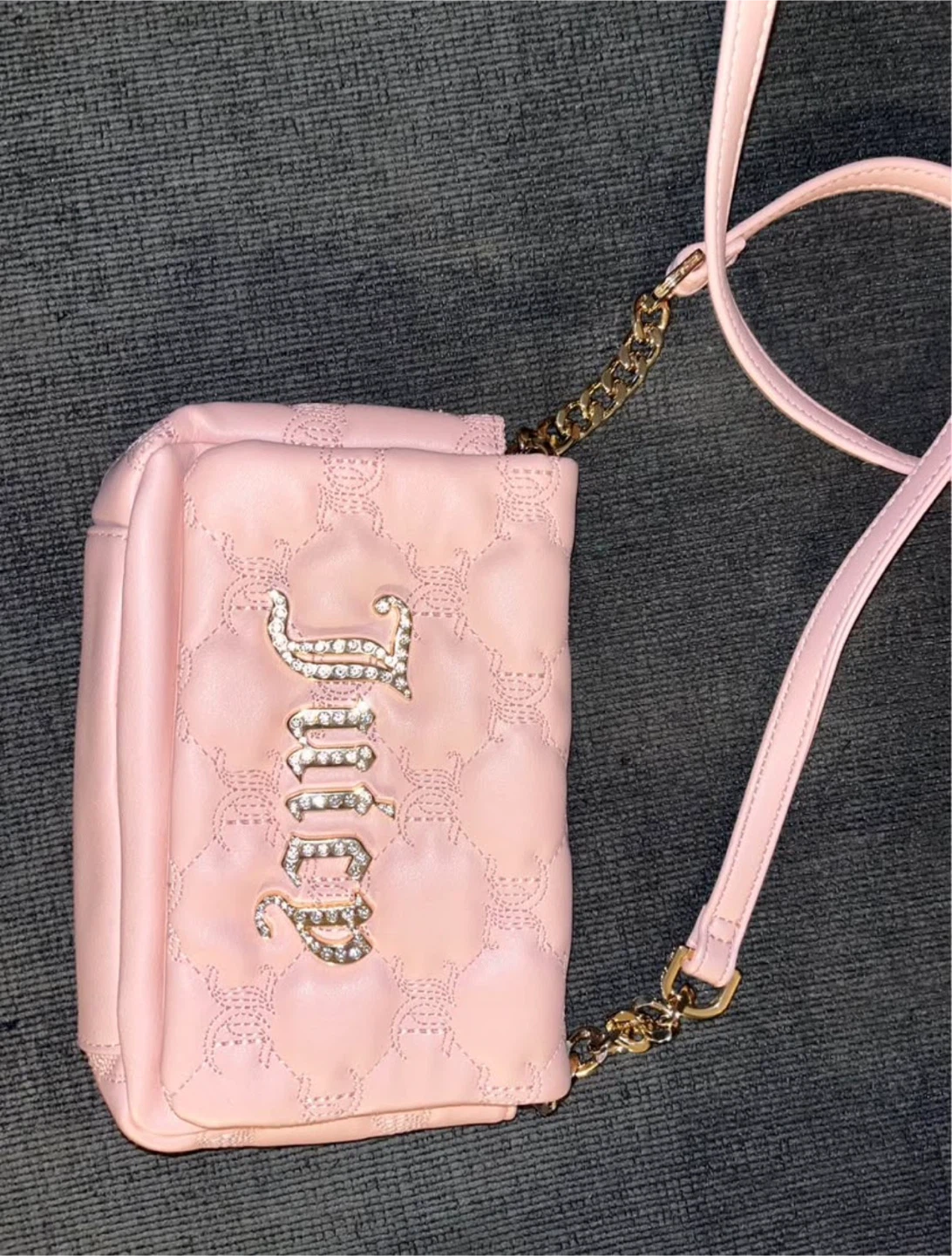 Juicy Couture Pink Quilted Crossbody Bag