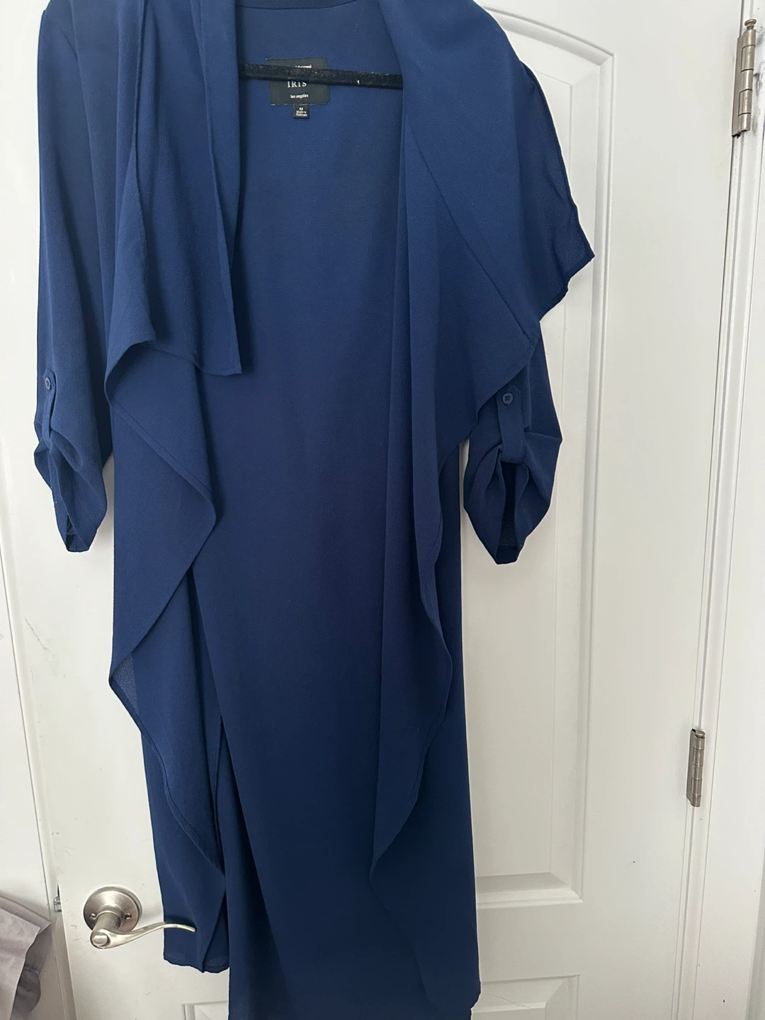 Iris Los Angeles Navy Blue Waterfall Cardigan