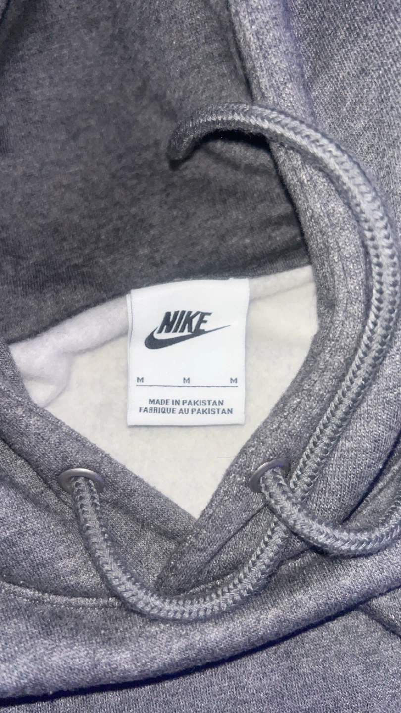 Nike Men's Grey Fleece Hoodie Size M - photo 2