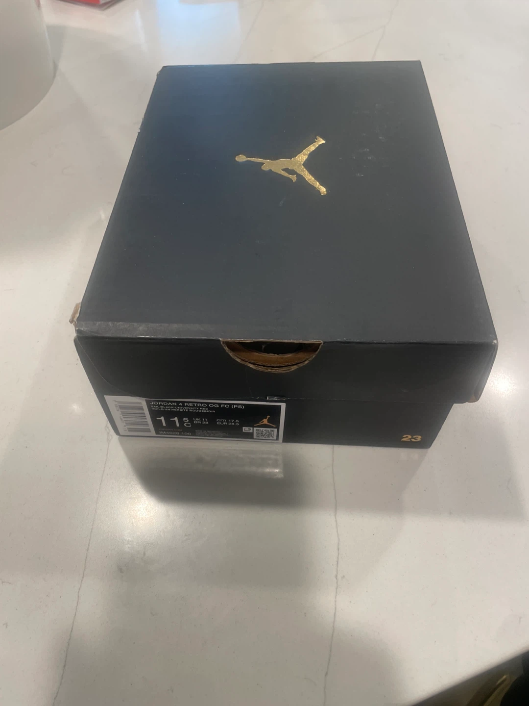 Nike Jordan 4 Retro OG FC (PS) Toddler Shoes Size 11.5C - photo 5