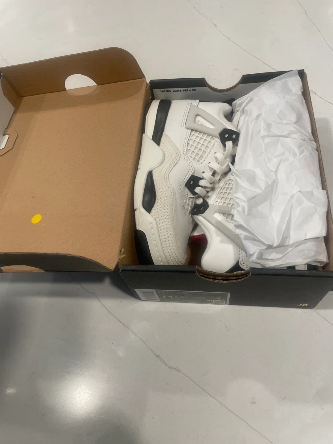 Nike Jordan 4 Retro OG FC (PS) Toddler Shoes Size 11.5C