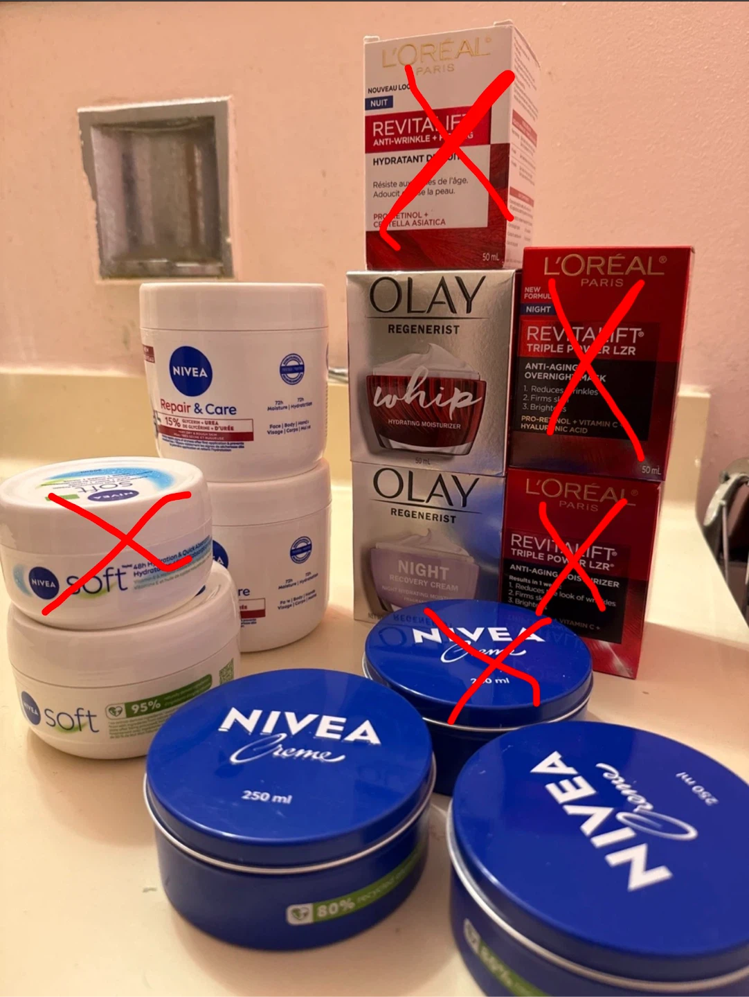 Nivea and Olay Skincare