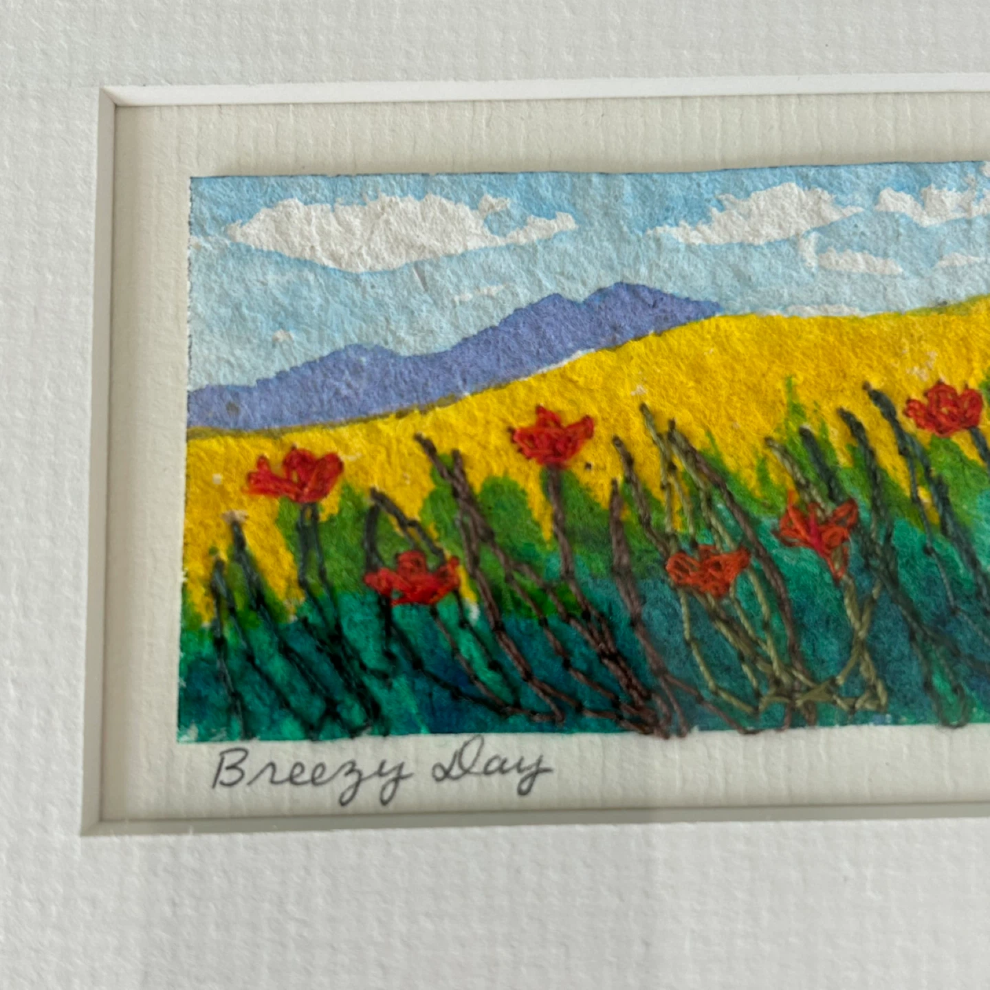 Original Linda McBain Cuyler “Breezy Day” Mixed Media Art - photo 3