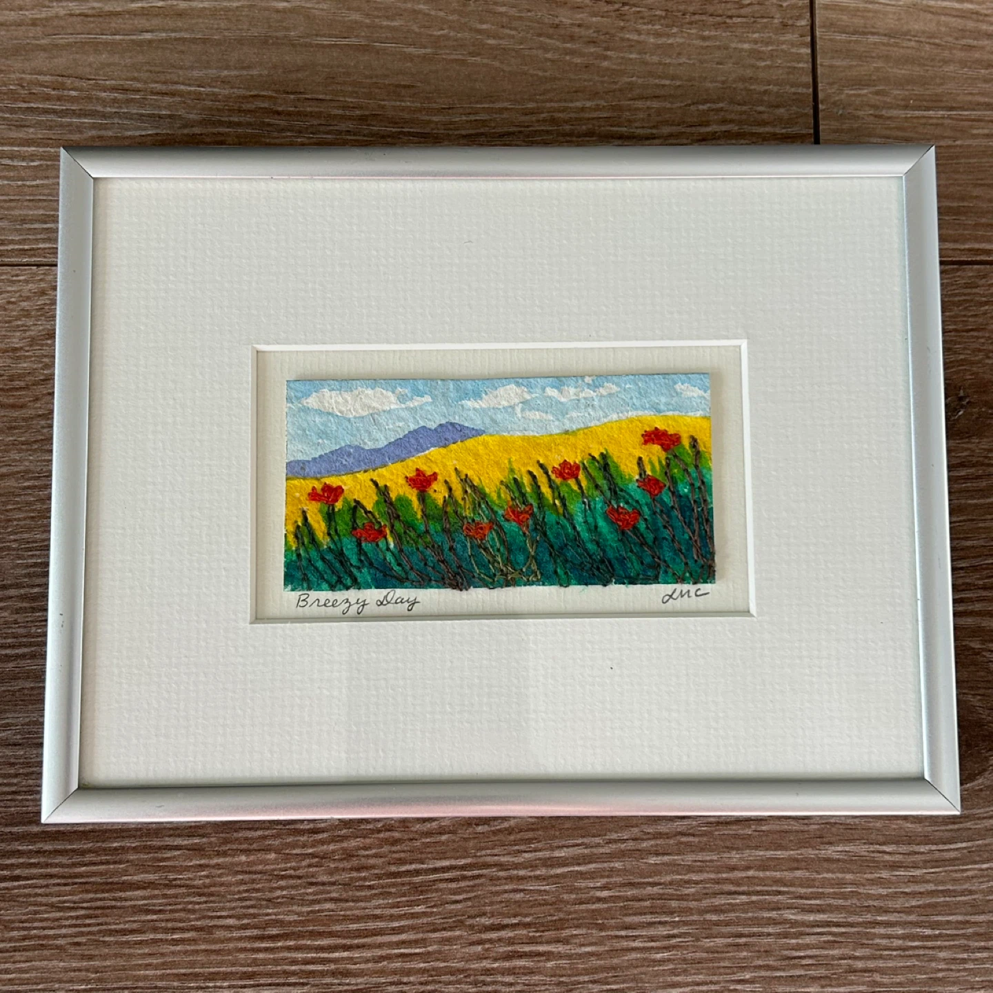 Original Linda McBain Cuyler “Breezy Day” Mixed Media Art