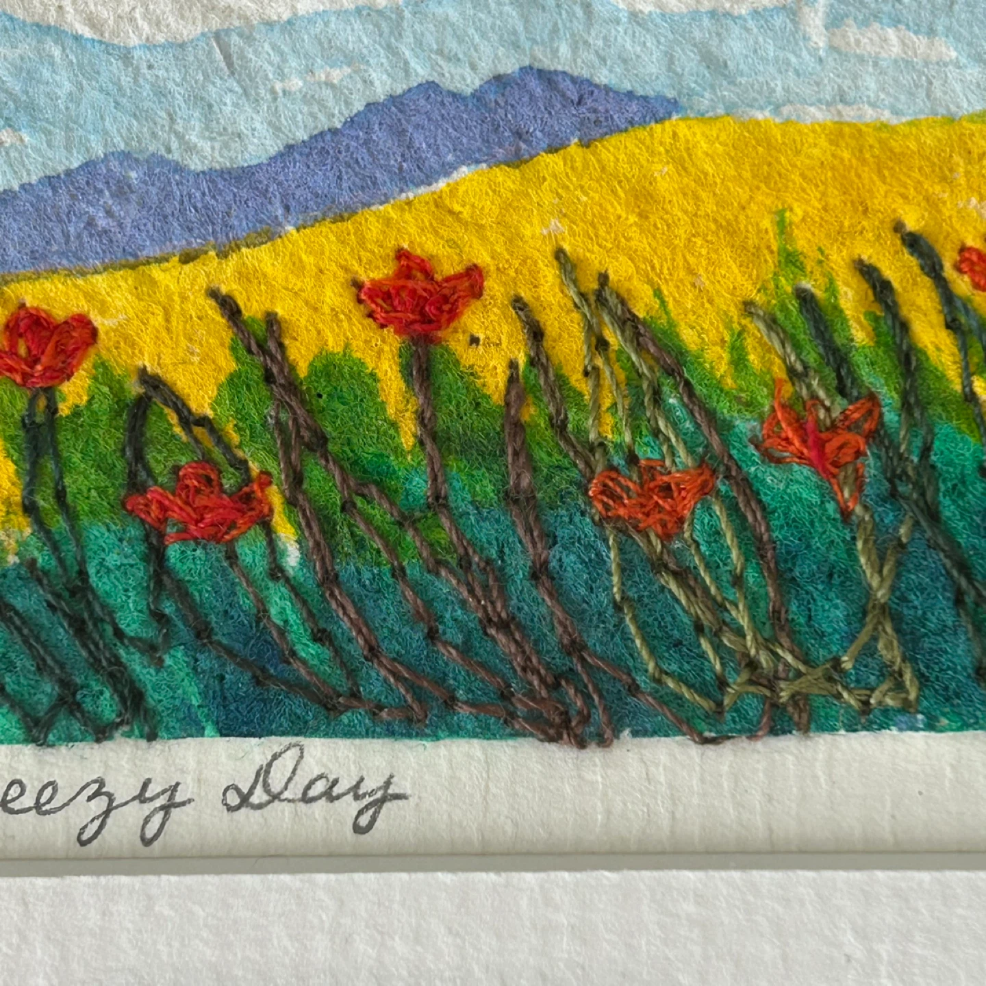 Original Linda McBain Cuyler “Breezy Day” Mixed Media Art - photo 2