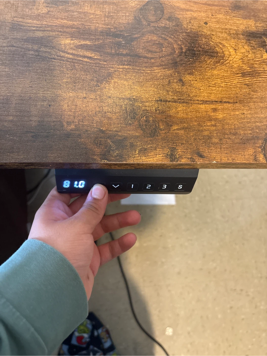 Adjustable Standing Desk with Wooden Top - photo 2