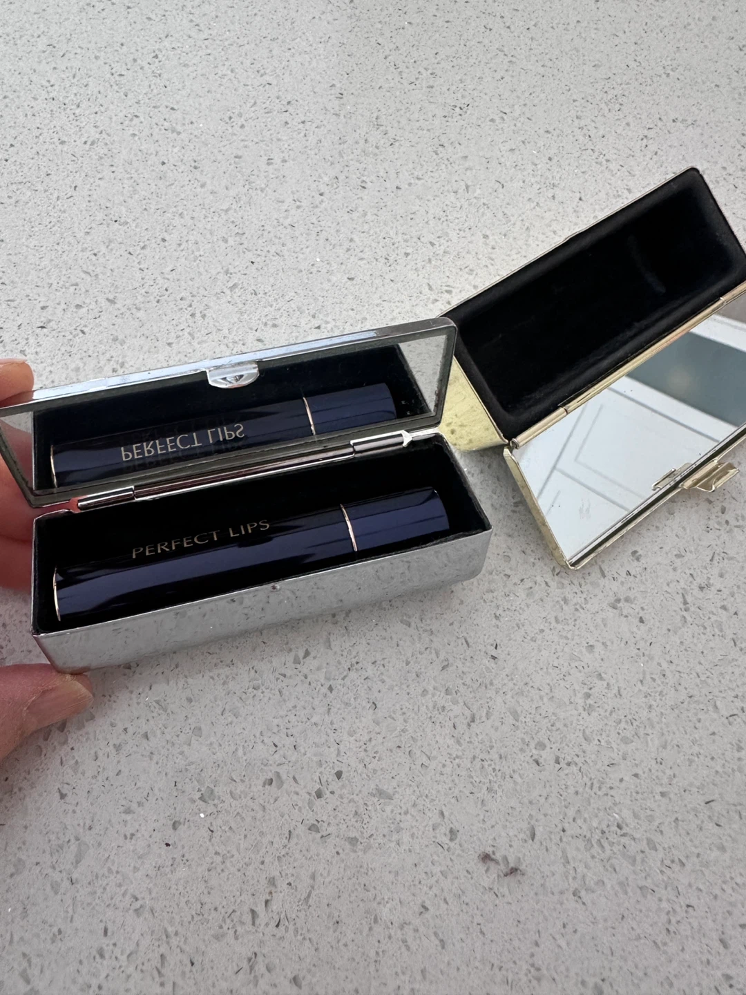 Vintage Decorative lipstick 💄 Cases with Mirrors - Set of 2 - photo 2