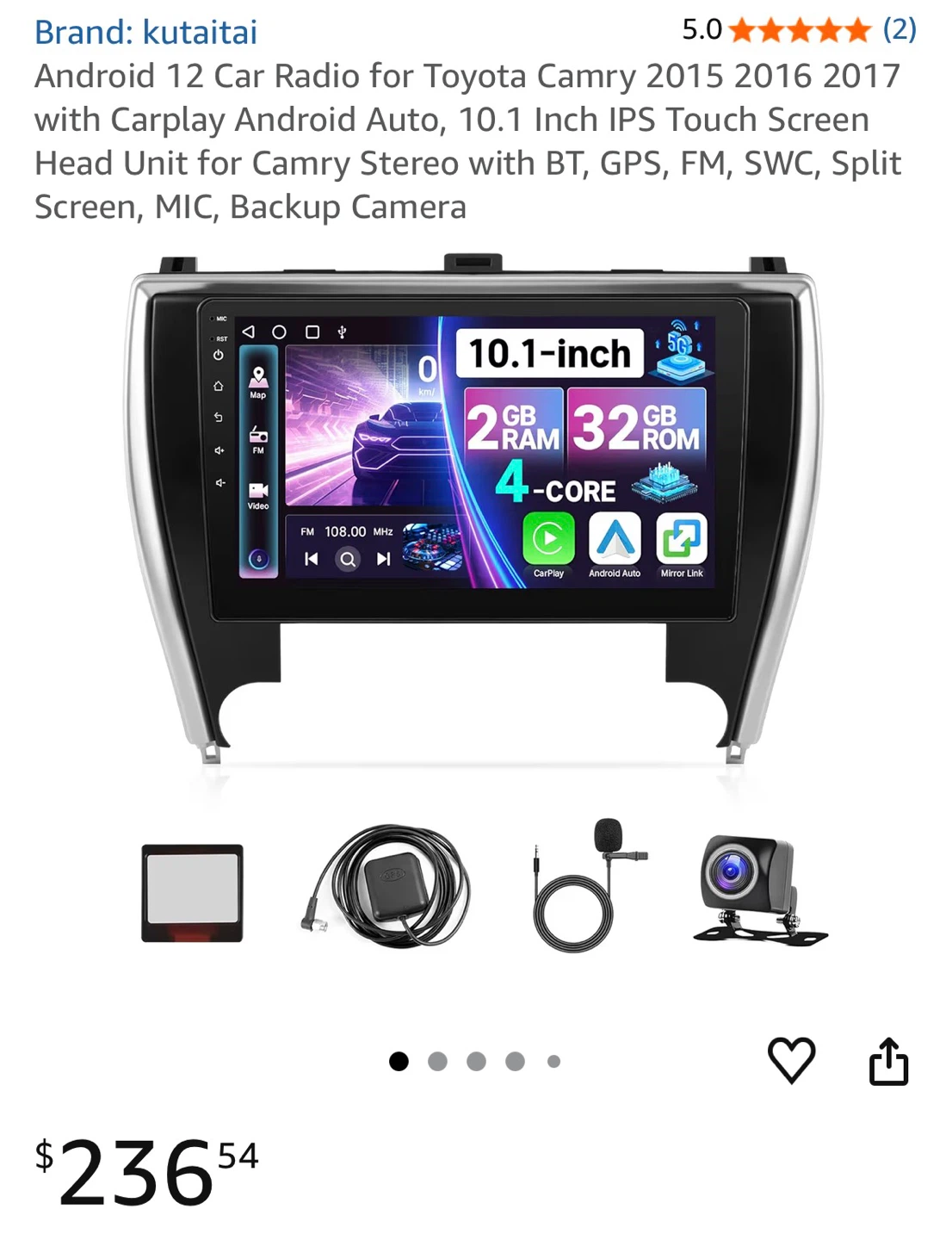 Android 12 Car Radio for Toyota Camry 2015-2017 - photo 5