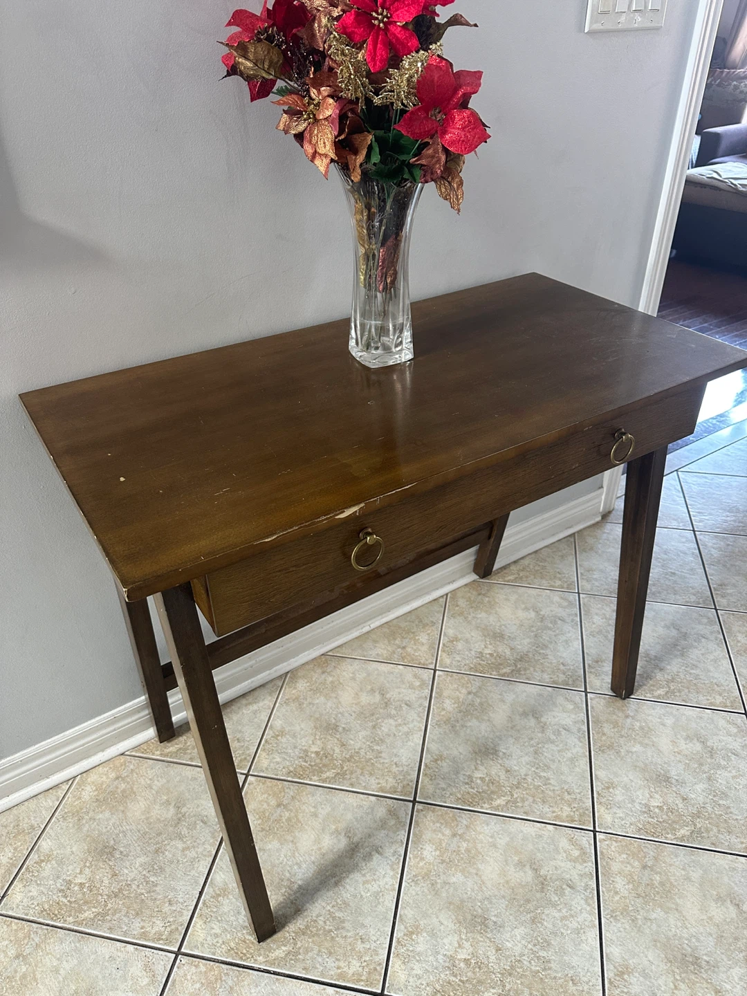Wooden Console Table with Drawer