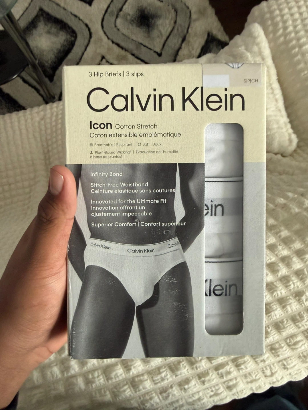 Calvin Klein Icon Cotton Stretch Hip Briefs - 3 Pack