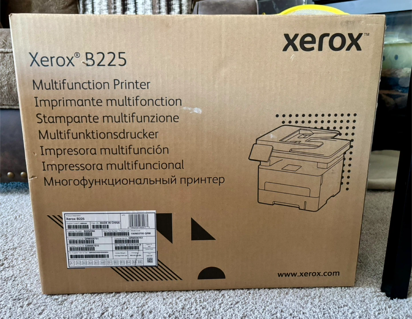 Xerox® B225 Multifunction Laser Printer
