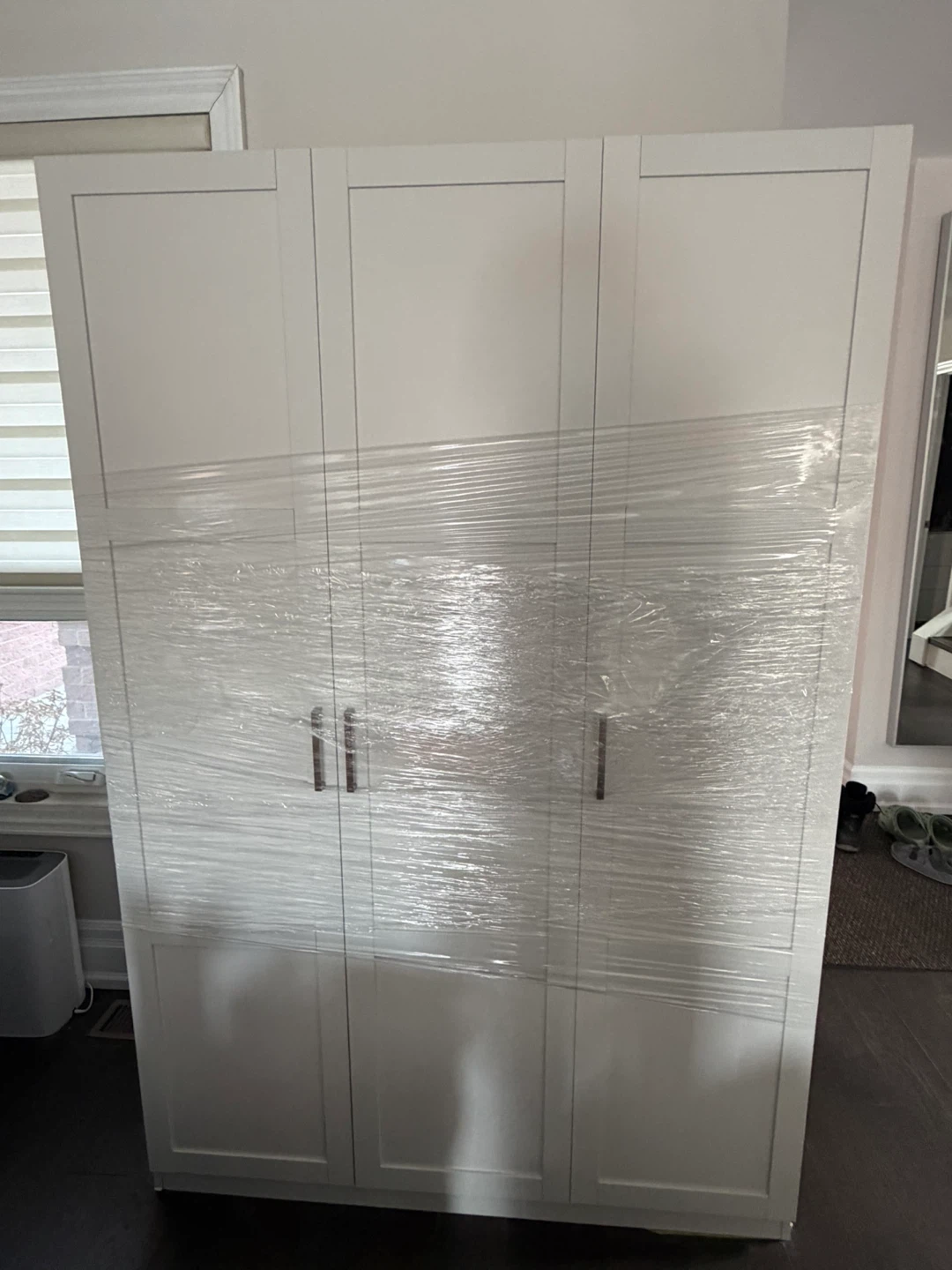 Sauder 3-Door Wardrobe/Armoire Clothes Storage Cabinet - White