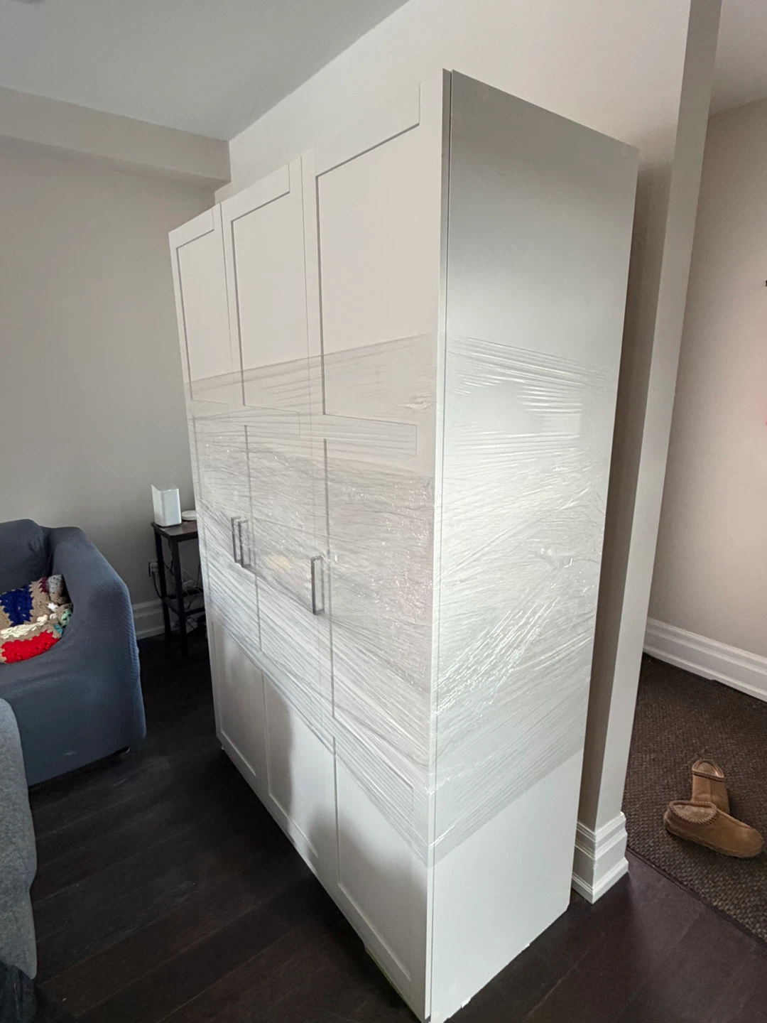 Sauder 3-Door Wardrobe/Armoire Clothes Storage Cabinet - White - photo 2