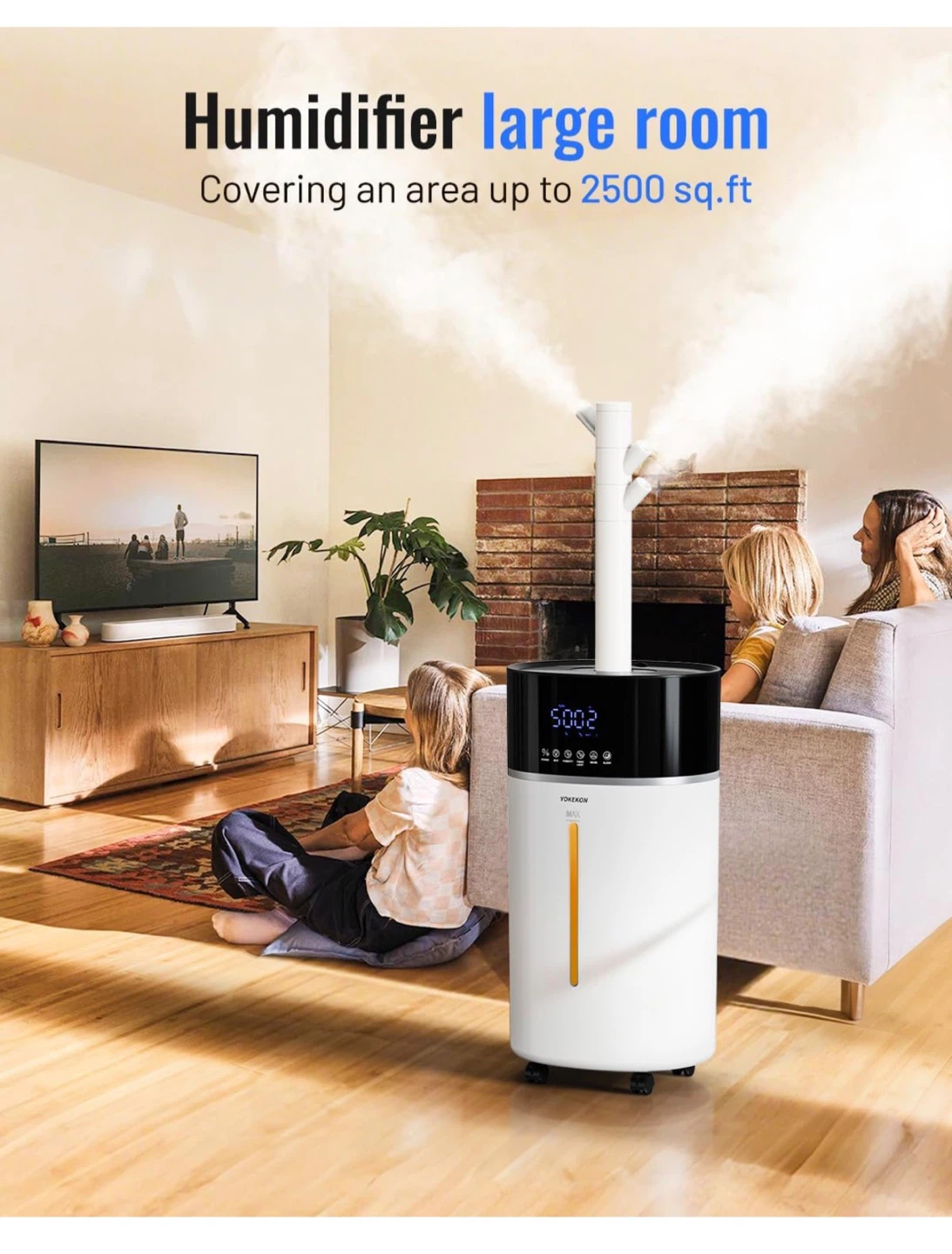 YOKECON Cool and Warm Mist Humidifier - 4.76 Gal, 18L - photo 2