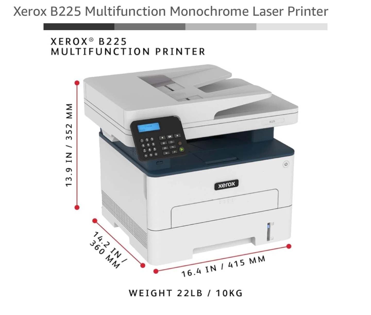 Xerox® B225 Multifunction Laser Printer - photo 2