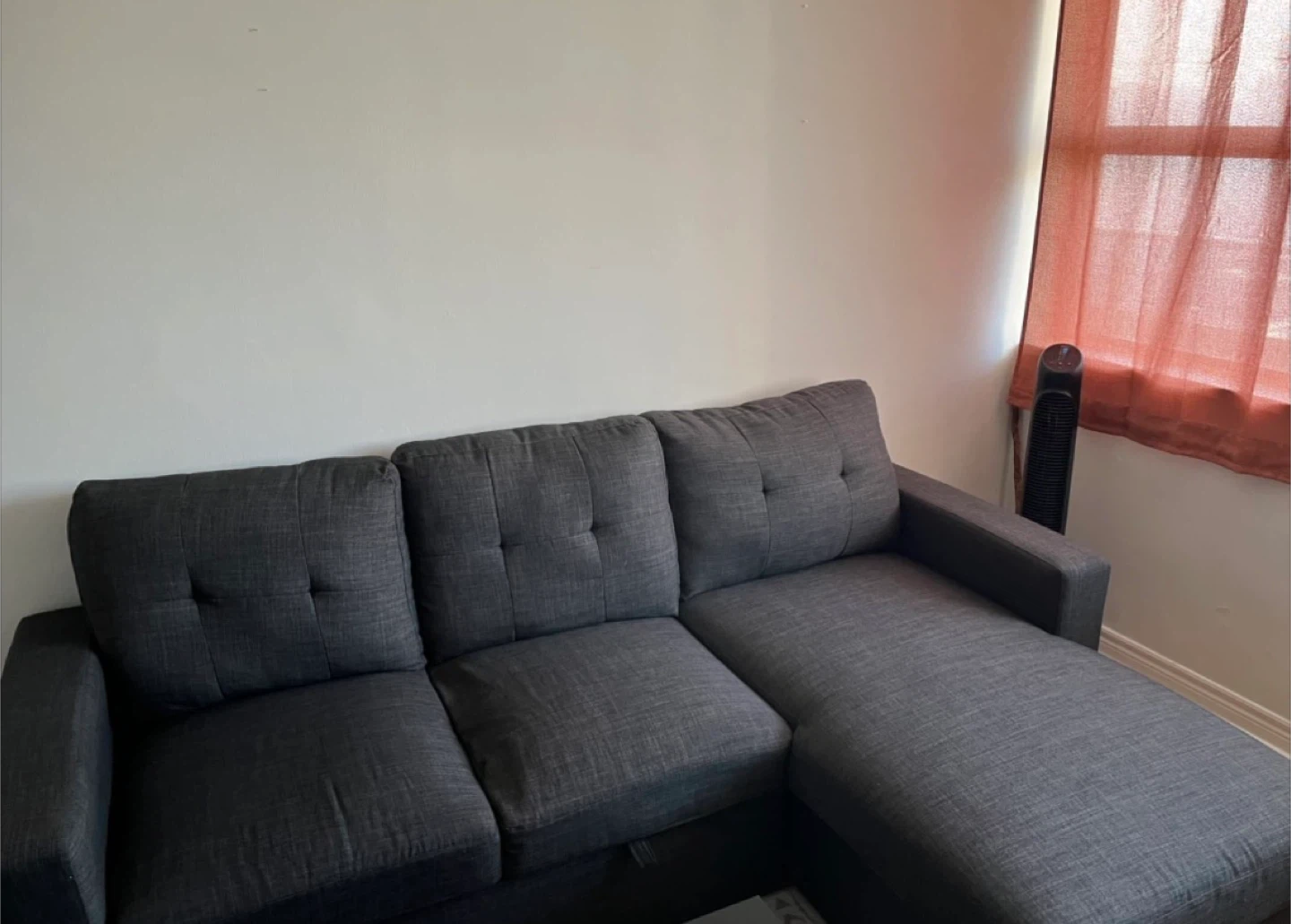 Has to be gone by TOMORROW. Dark Grey Sectional Sofa