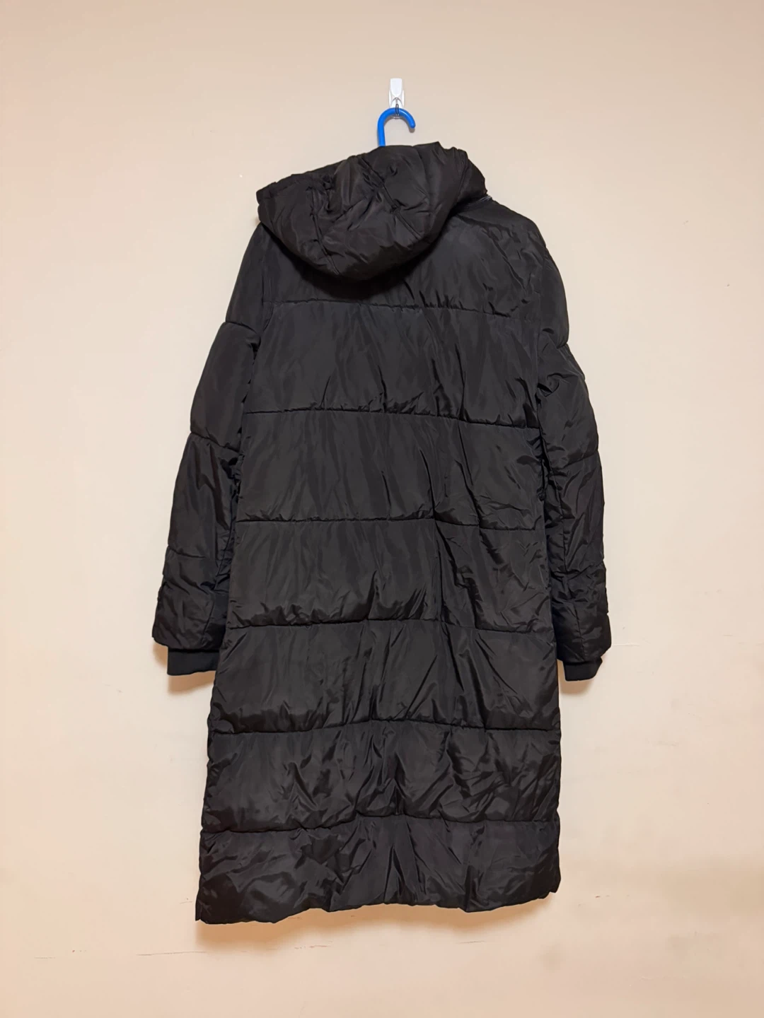 Black Puffer Coat with Hood