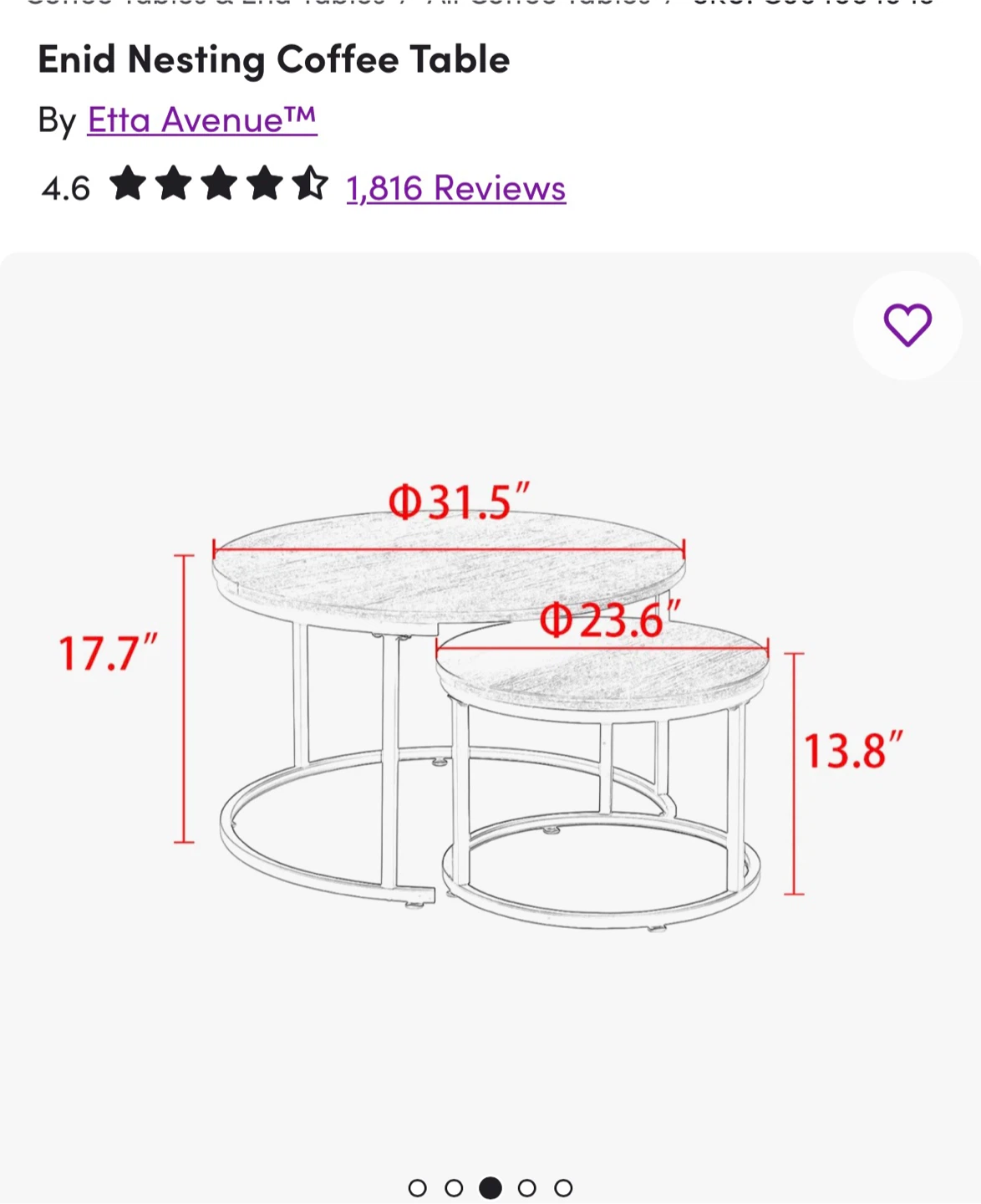 Nesting Coffee Table - photo 3