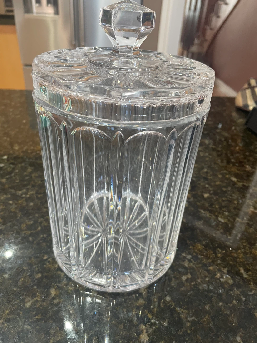 Crystal Glass Canister with Lid