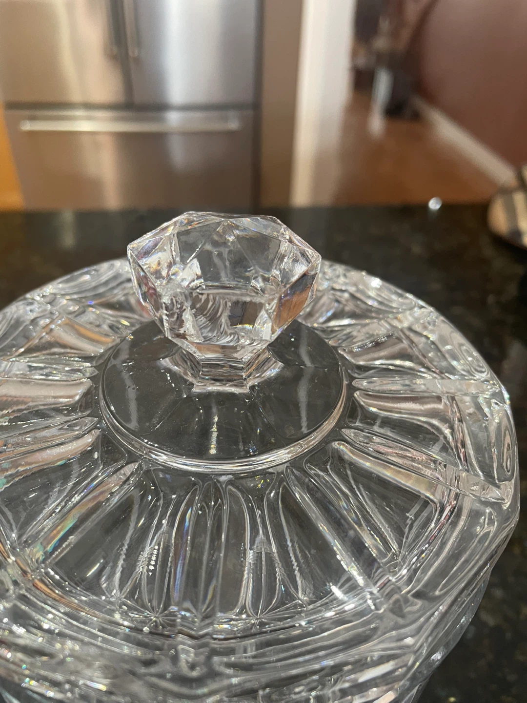 Crystal Glass Canister with Lid - photo 2