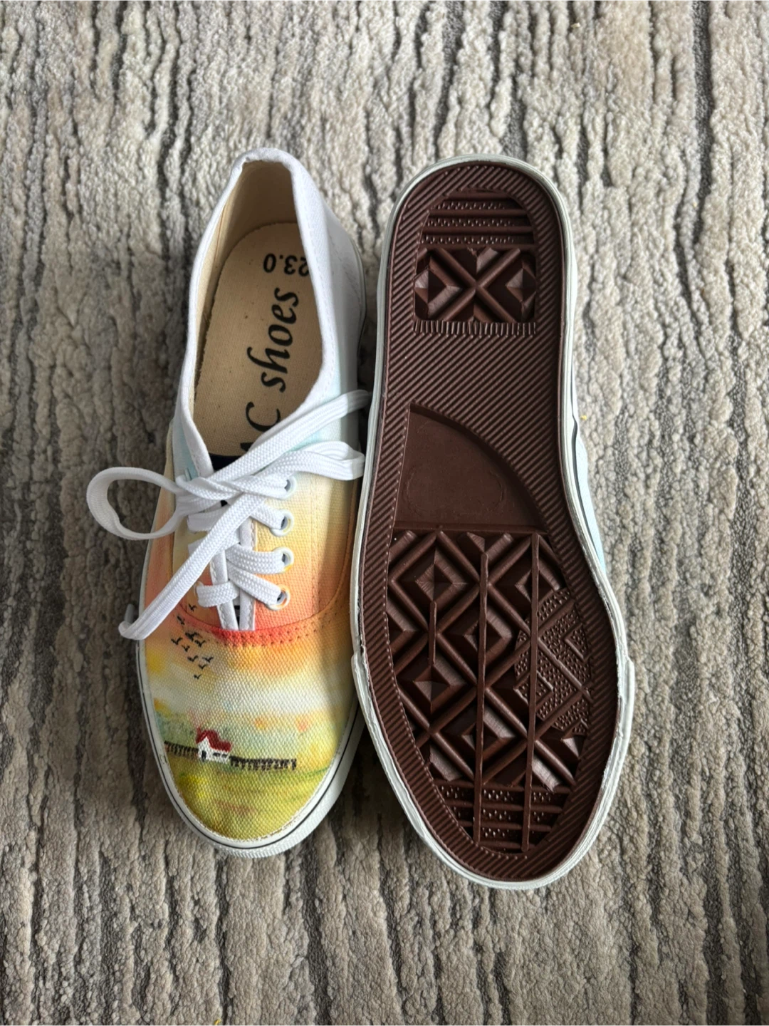 AC Shoes Hand-Painted Canvas Sneakers Size 23.0 - photo 2