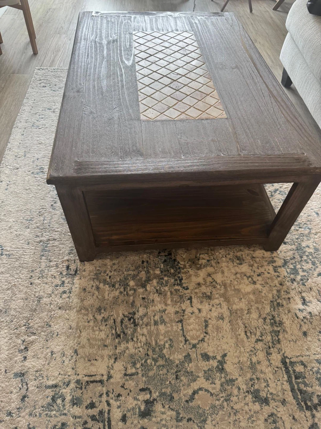 The Brick Dark Wood Coffee Table with Storage - photo 5