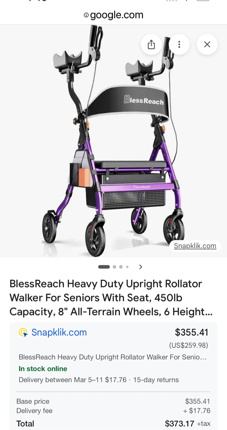 NEW Heavy Duty Upright Rollator Walker for Seniors - photo 4