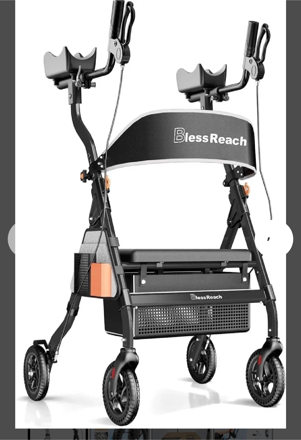NEW Heavy Duty Upright Rollator Walker for Seniors