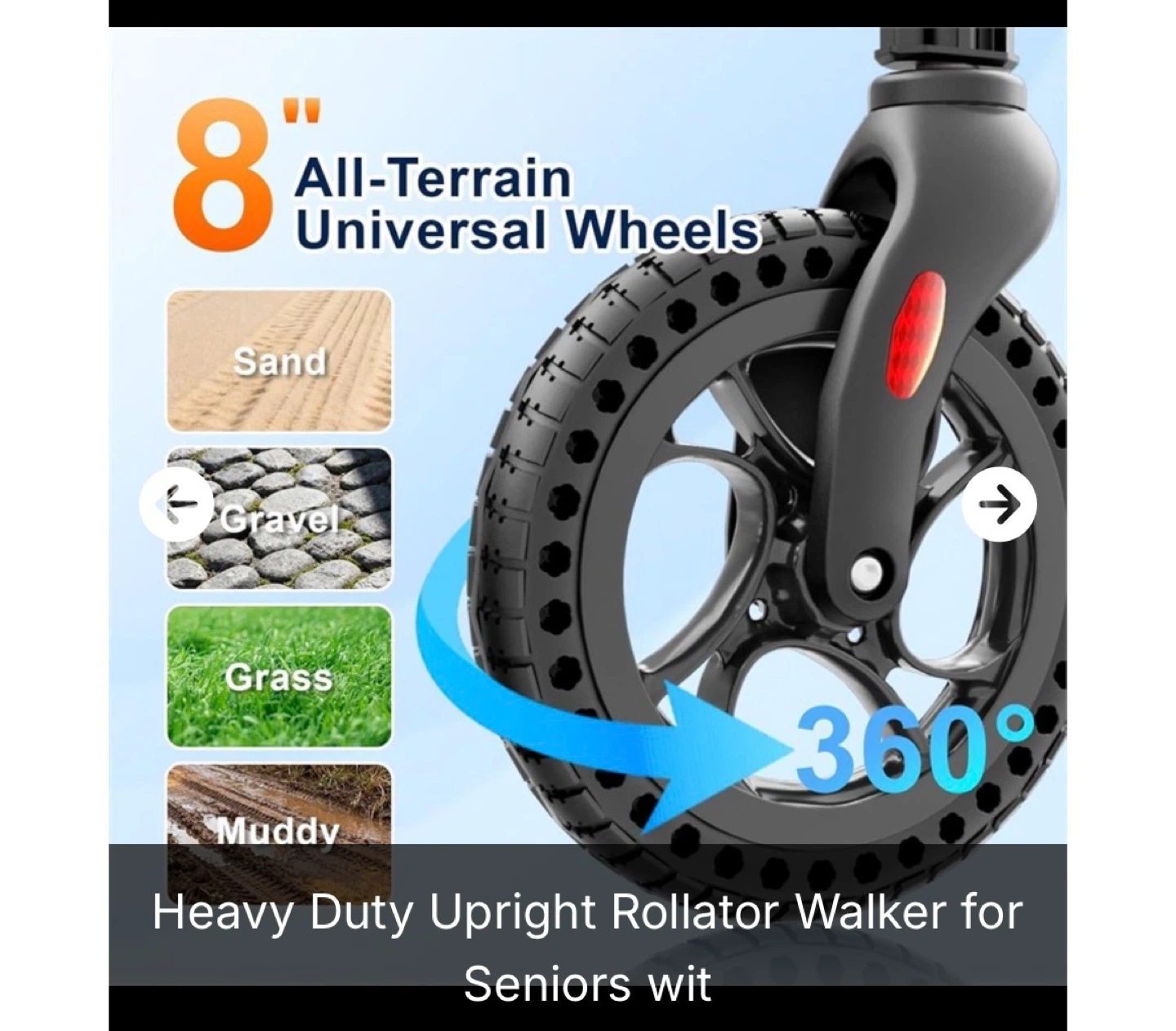 NEW Heavy Duty Upright Rollator Walker for Seniors - photo 2