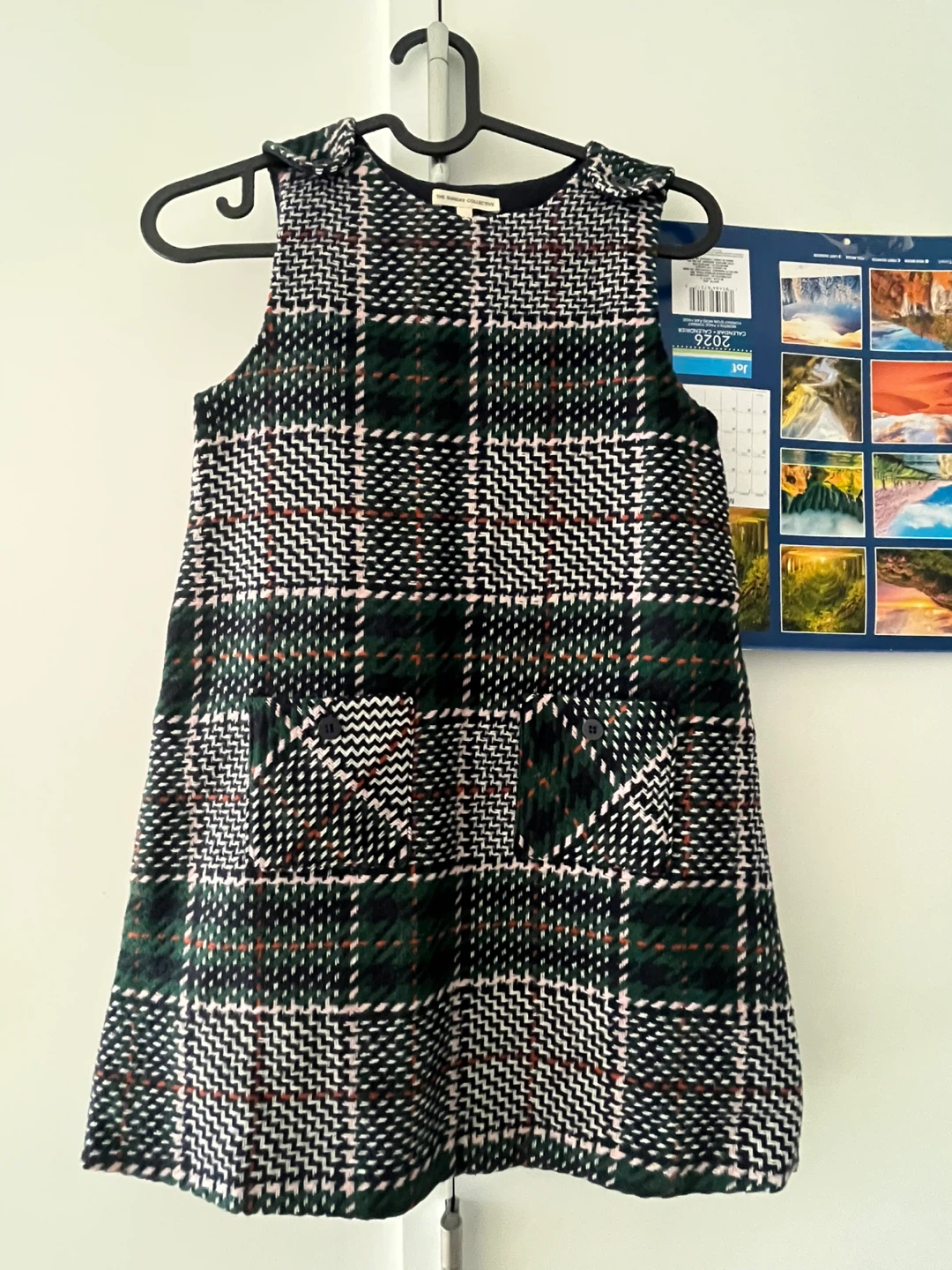 Children's Plaid Pinafore Dress
