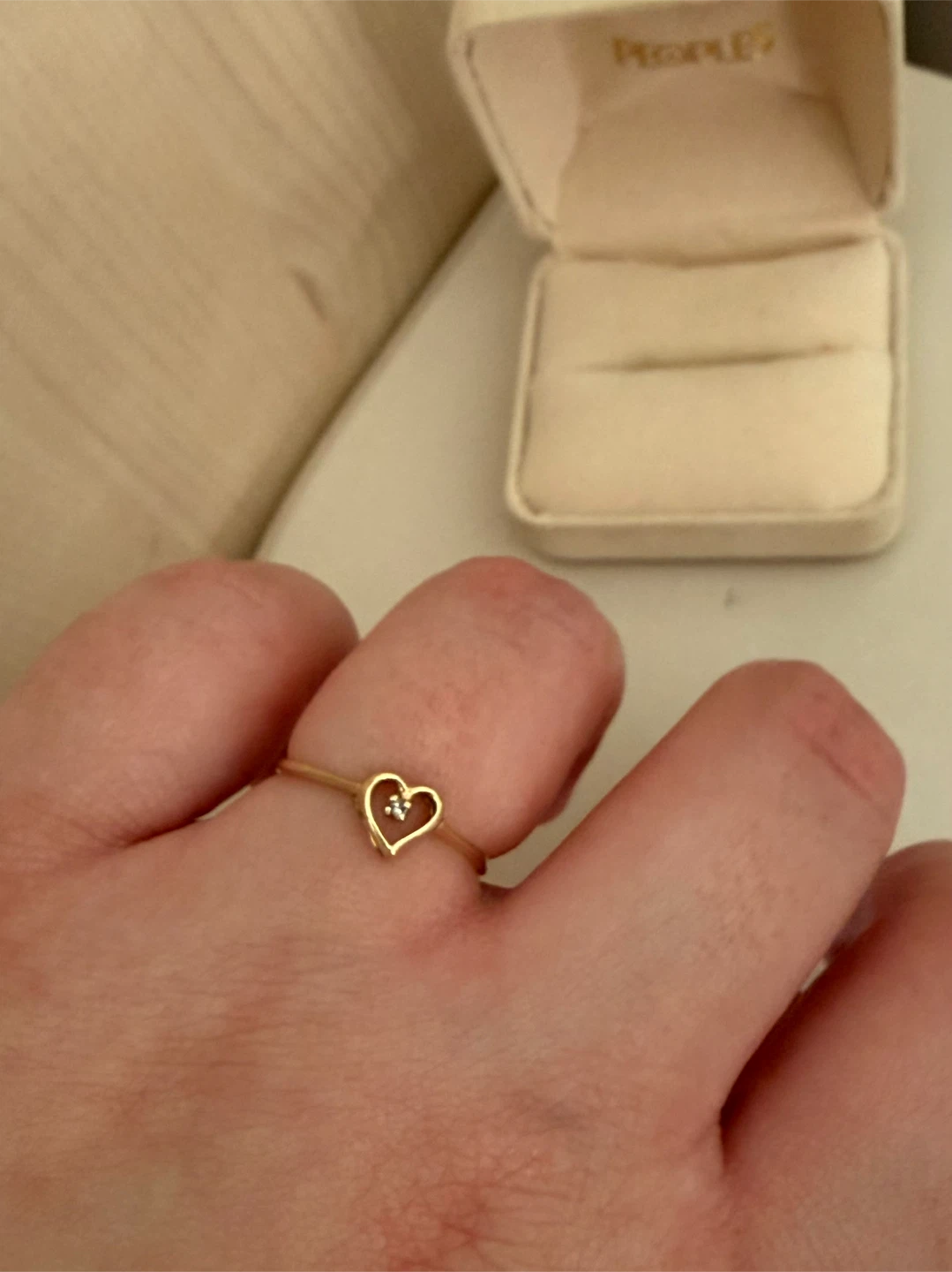 Genuine 10K Gold Heart Ring size 8 - photo 2