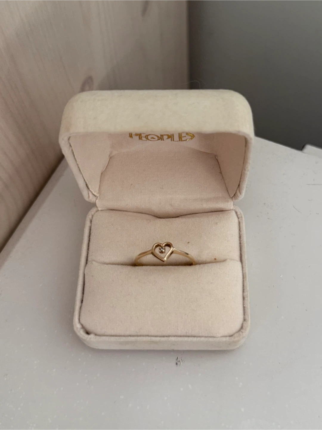 Genuine 10K Gold Heart Ring size 8
