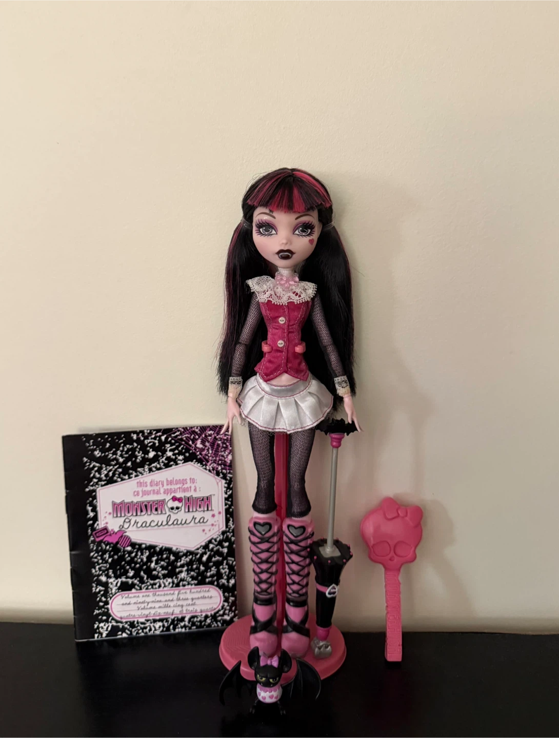 Monster high first wave gold elastics Draculaura complete