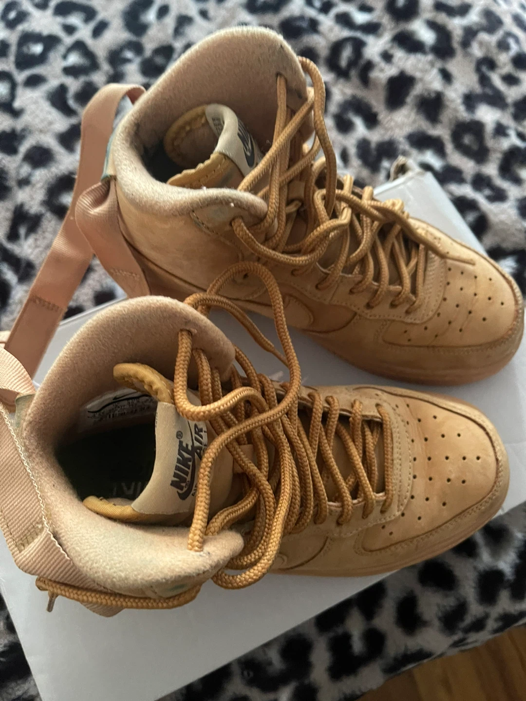 Nike Air Force 1 High Top Sneakers - Tan - Youth Size 3.5Y - photo 2