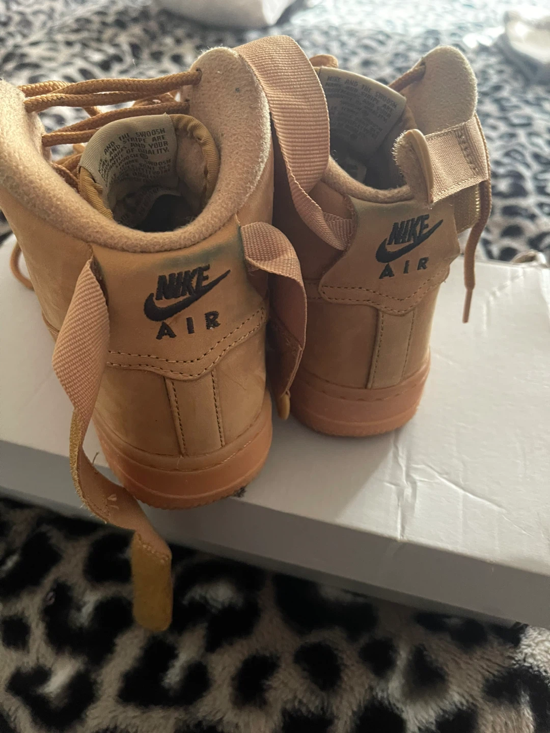 Nike Air Force 1 High Top Sneakers - Tan - Youth Size 3.5Y - photo 4