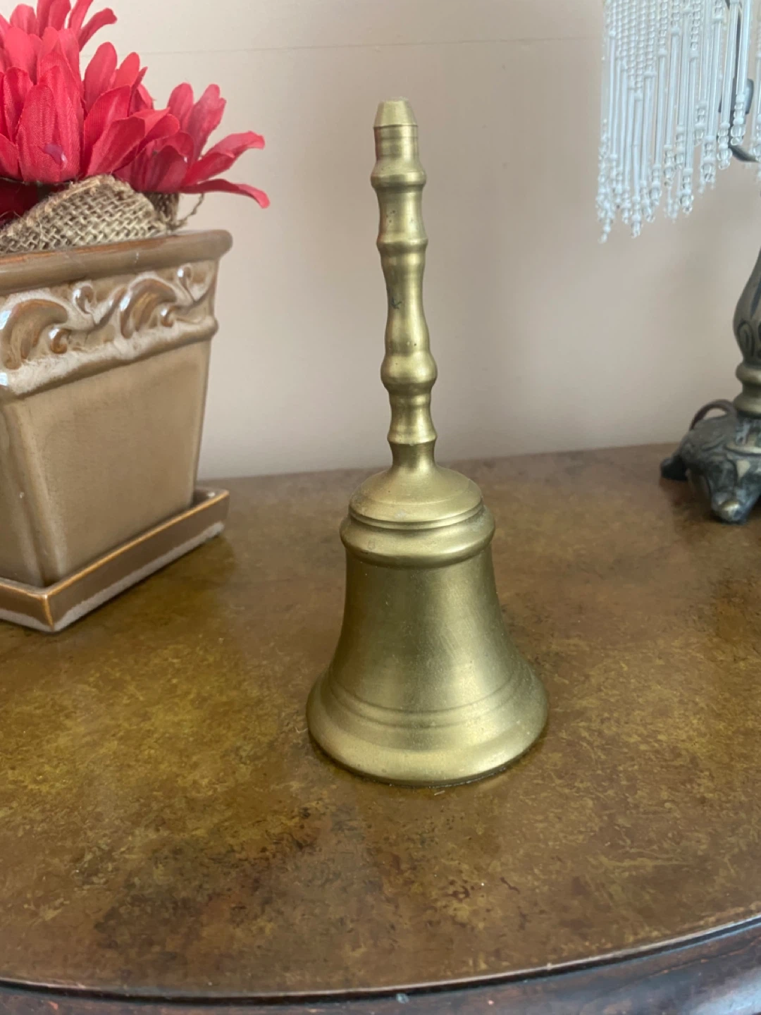Vintage Solid Brass Hand Held Teachers Bell!