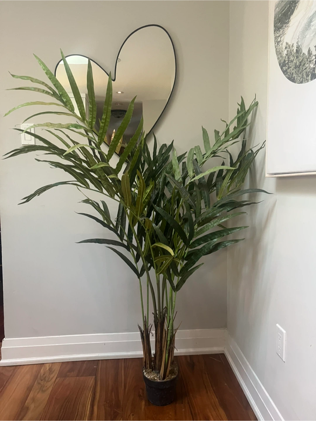 Artificial Palm Plant in Black Pot
