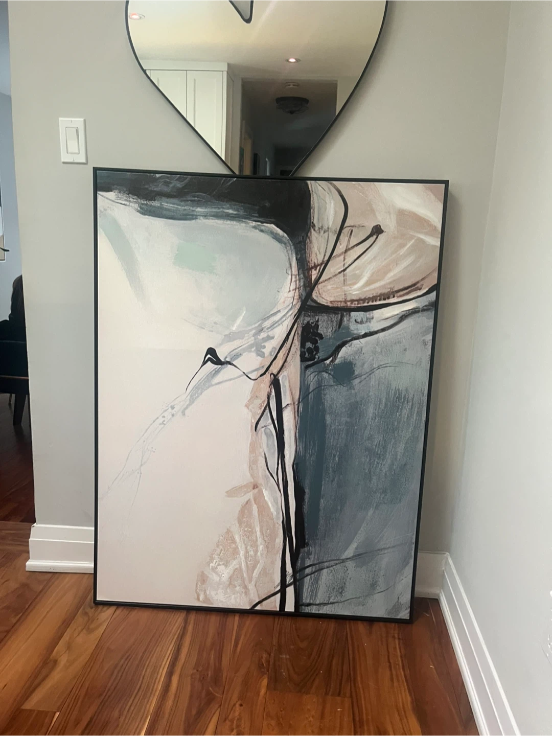 2 Framed Abstract Art Prints - photo 3
