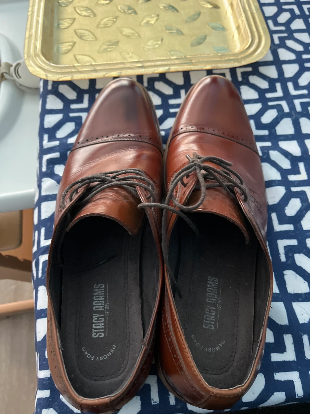 Stacy Adams Men's Brown Leather Oxford Dress Shoes Size 13