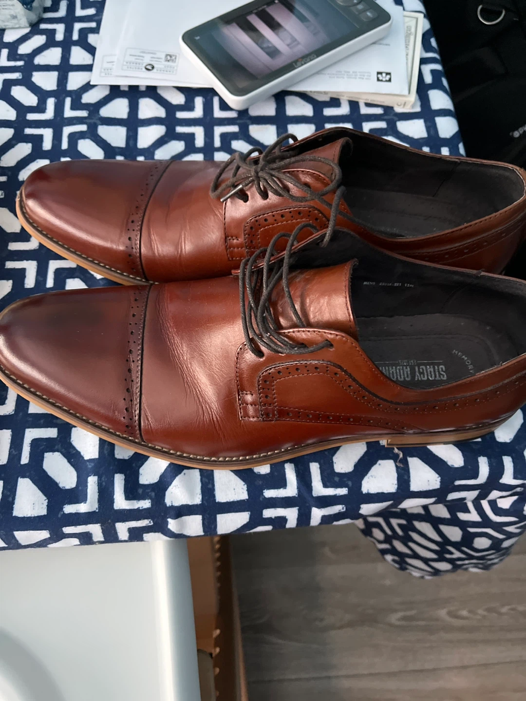 Stacy Adams Men's Brown Leather Oxford Dress Shoes Size 13 - photo 2