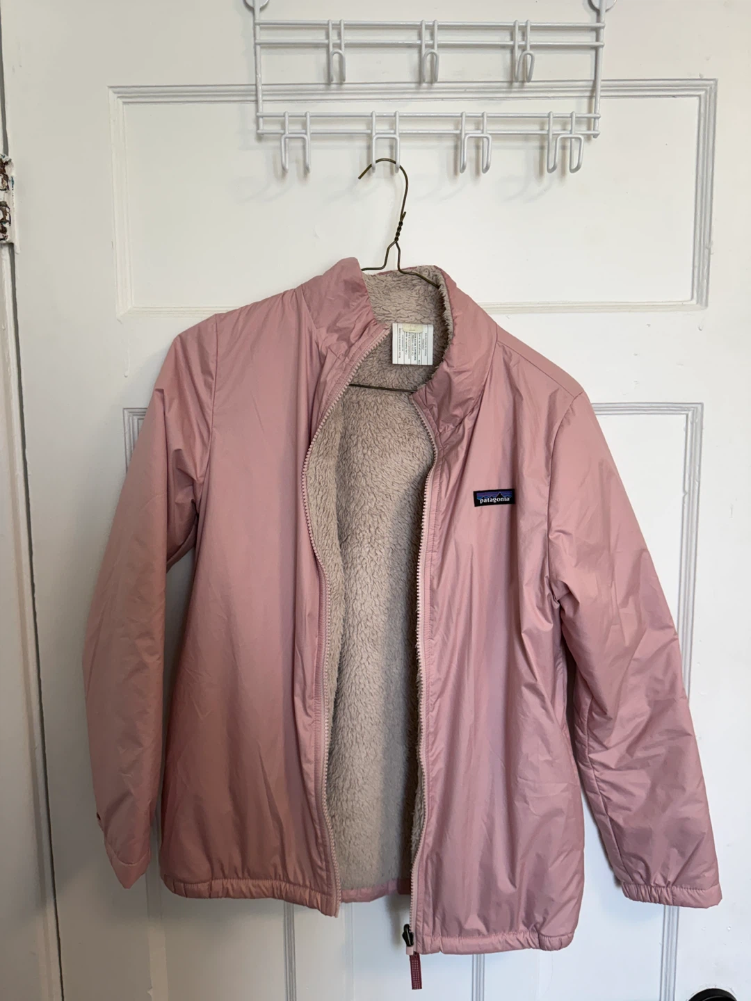 Patagonia Kids Pink Fleece Lined Jacket -Size XL/14 - photo 2