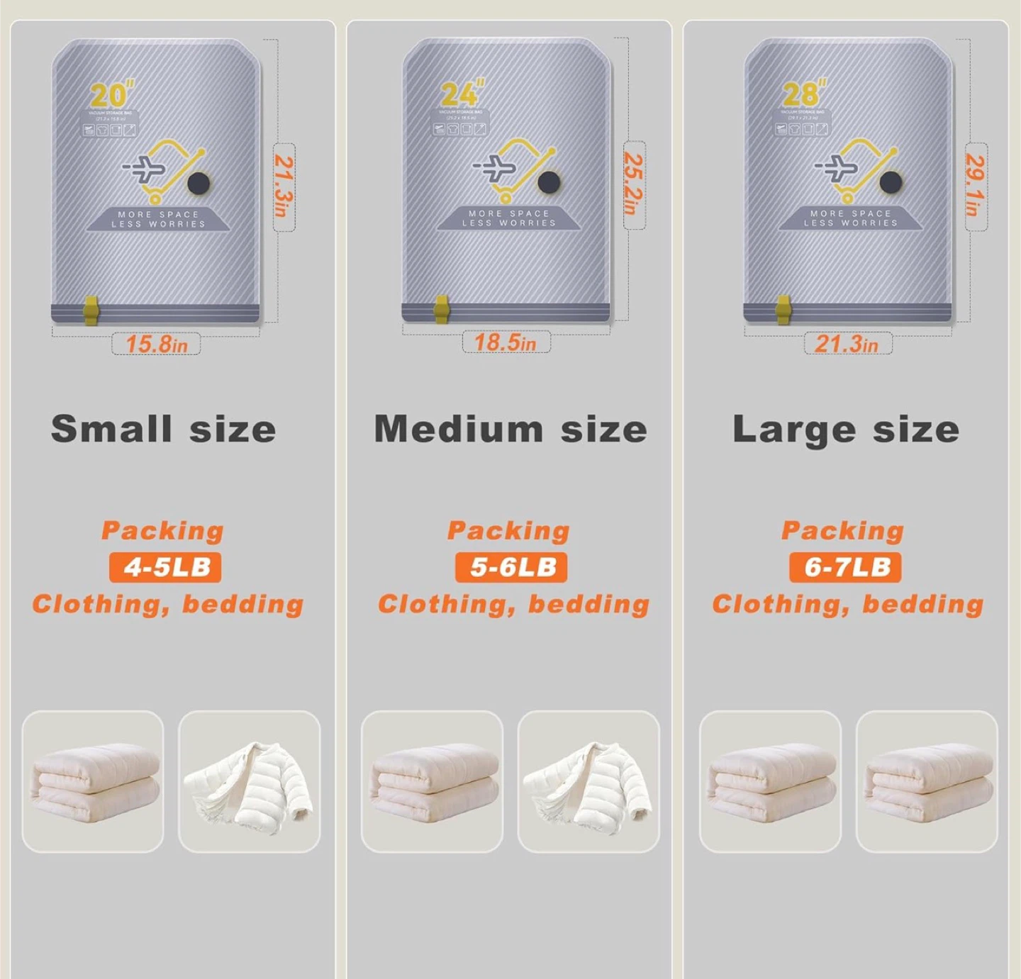 Vacuum Storage Bags with Electric Pump - 5 Pack - photo 3