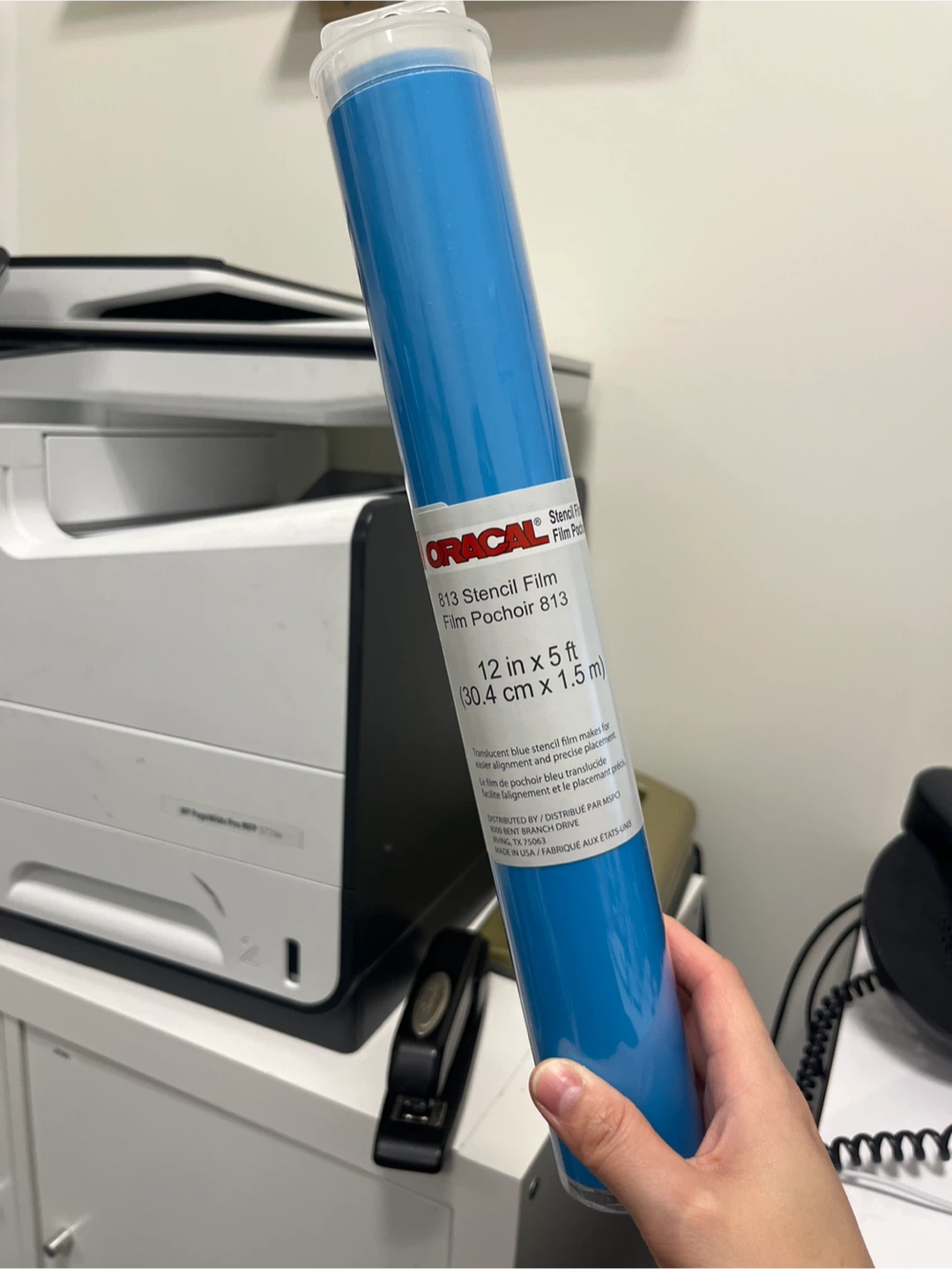 ORACAL 813 Stencil Film 12" x 5 ft Blue
