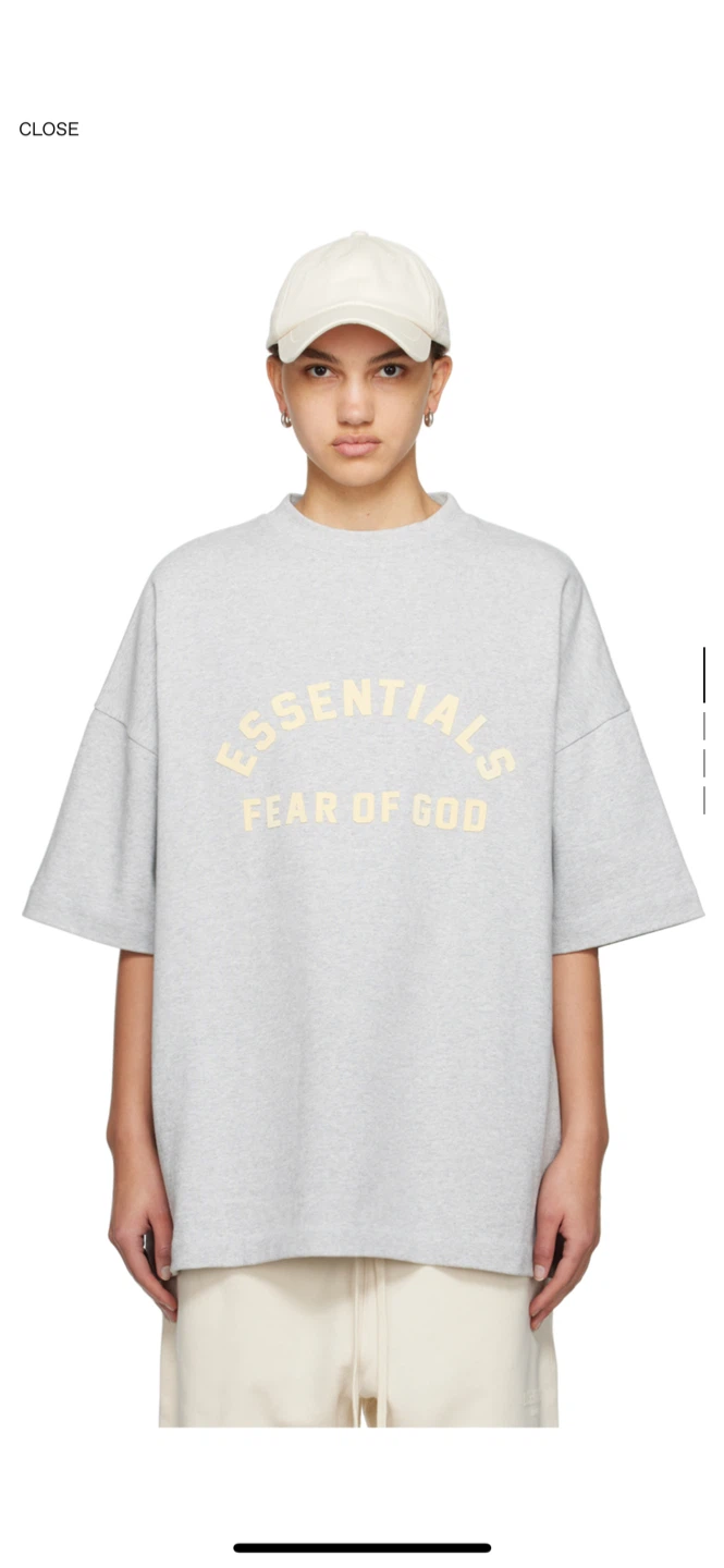 (Retail $125)New Fear of God Essentials Grey T-Shirt - photo 3