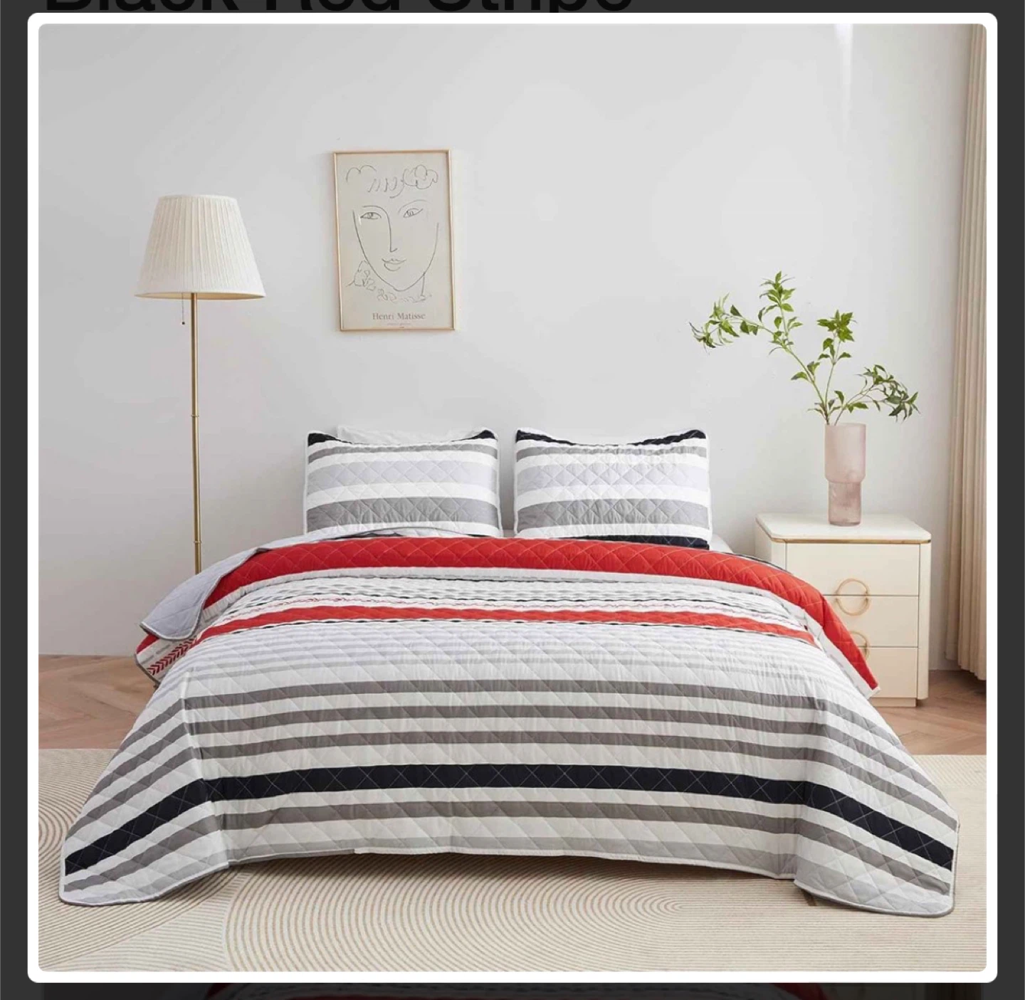 King BEDMOON 3 piece Quilt Set
