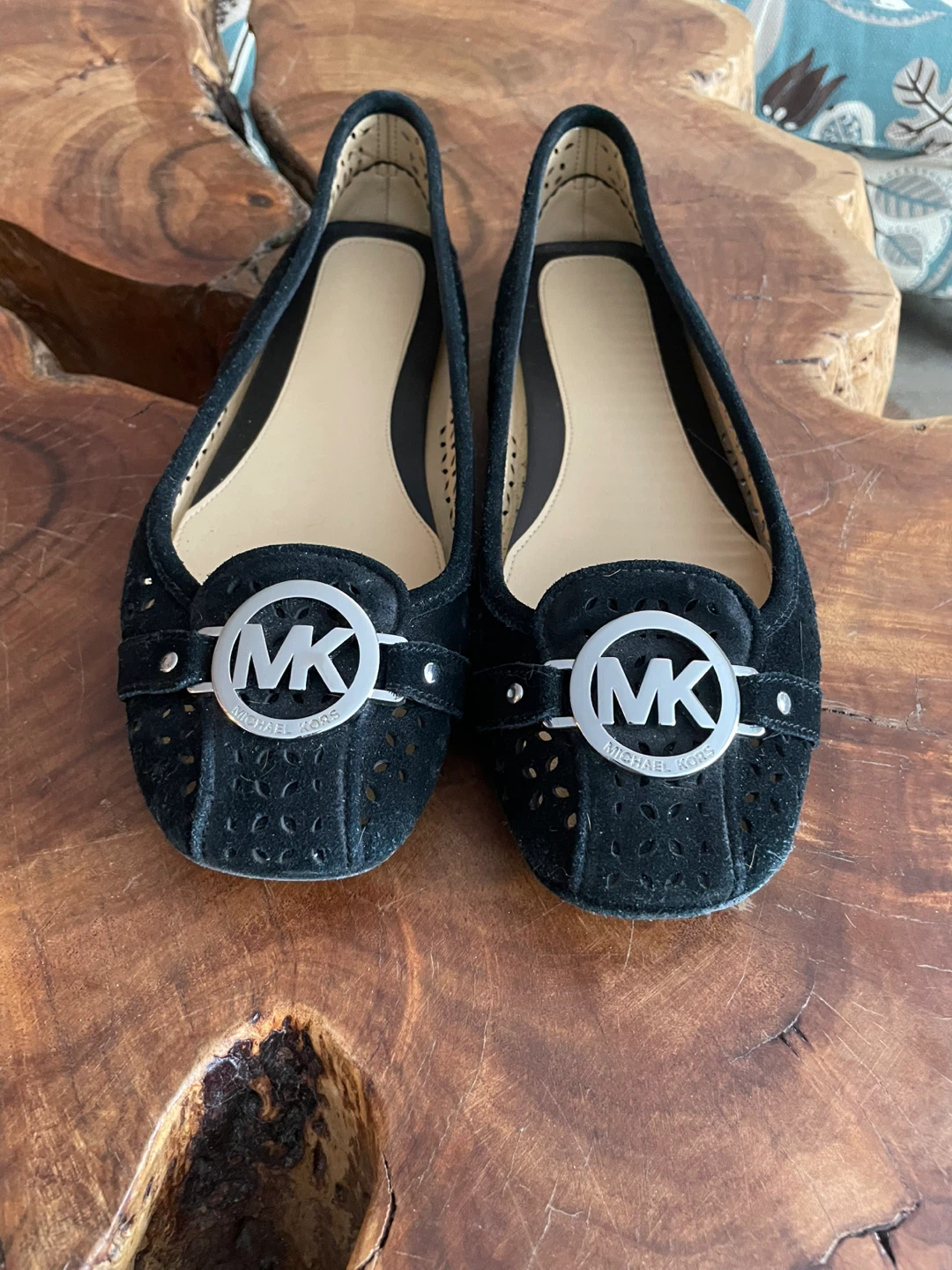 Michael Kors Black Suede  Ballet Flats