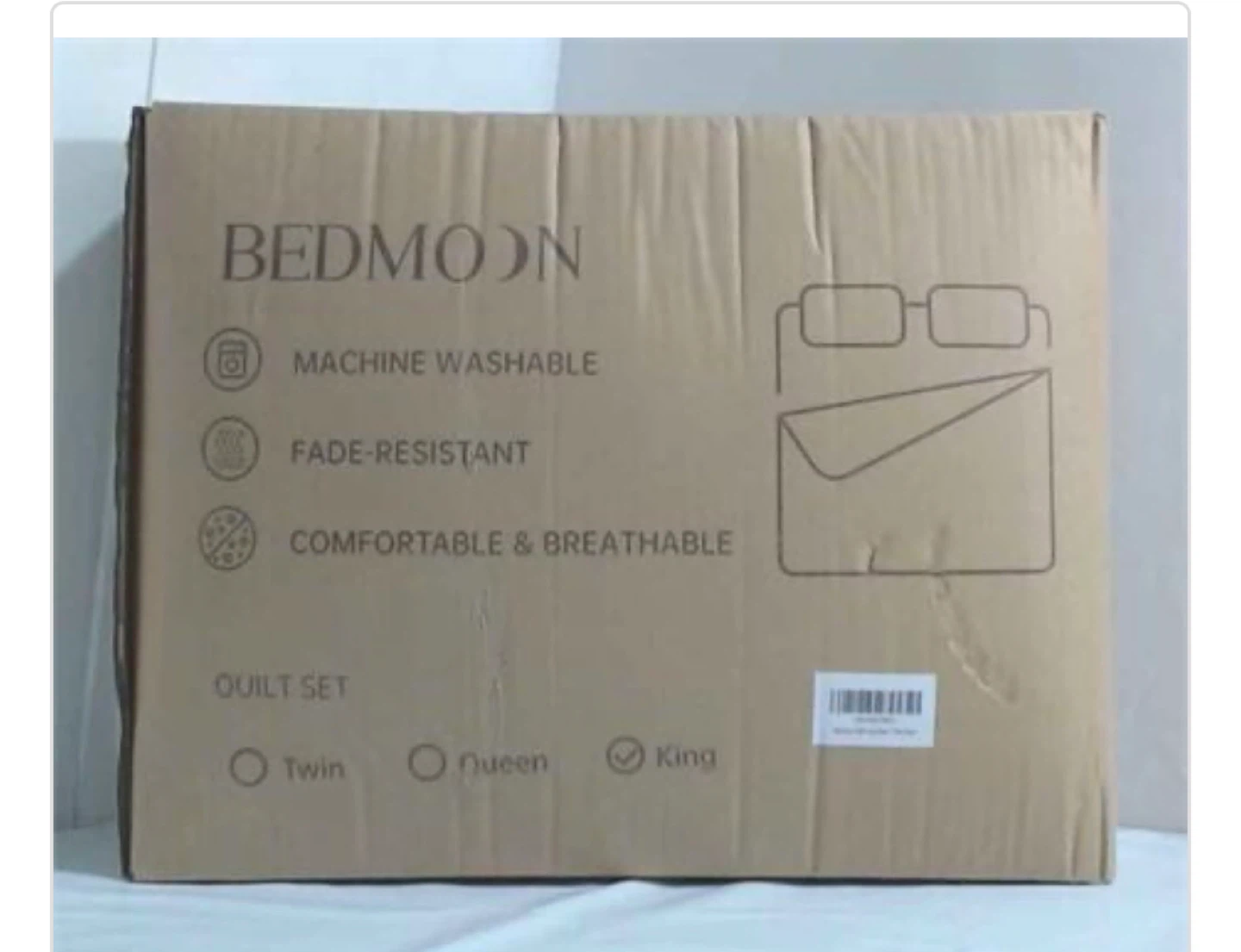 King BEDMOON 3 piece Quilt Set - photo 3